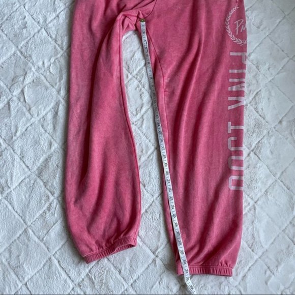 Victoria's Secret PINK | Distressed Coral Logo Print Joggers | Size Large - Picture 13 of 14